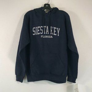 Pacific & Co Siesta Key Florida Pullover Hoodie, Unisex Size M - Navy Blue